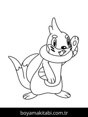 Pokemon boyama sayfası – basit çizim, kolay boyama