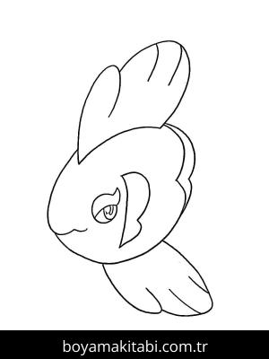 Pokemon boyama sayfası – basit çizim, kolay boyama