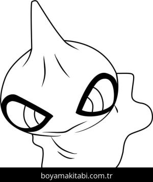 Pokemon boyama sayfası – basit çizim, kolay boyama
