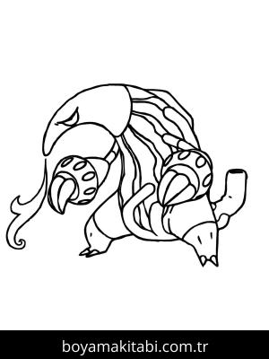 Pokemon boyama sayfası – basit çizim, kolay boyama