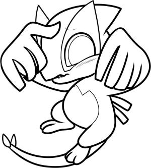 Pokemon boyama sayfası, Pokemon coloring page, Chibi Lugia Pokemon, 