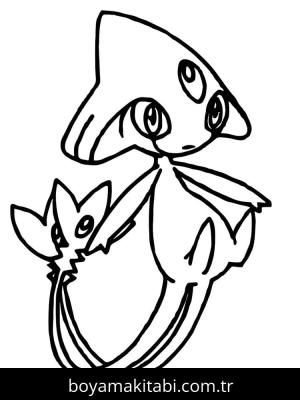 Pokemon boyama sayfası – sevimli karakter, sanatsal çalışma