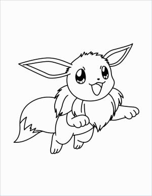 Pokemon boyama sayfası, Pokemon coloring page, Mutlu Eevee, 