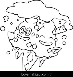 Pokemon boyama sayfası – çizgi film temalı, basit çizim