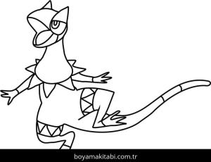 Pokemon boyama sayfası – basit çizim, kolay boyama
