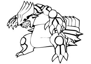 Pokemon boyama sayfası, Pokemon coloring page, Pokemon’dan Groudon, 