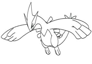 Pokemon boyama sayfası, Pokemon coloring page, Gümüş Lugia, 