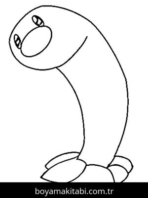 Pokemon boyama sayfası – basit çizim, kolay boyama