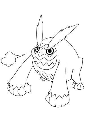 Pokemon boyama sayfası, Pokemon coloring page, Darmanitan Pokemon, 