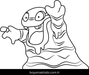 Pokemon boyama sayfası – basit çizim, kolay boyama