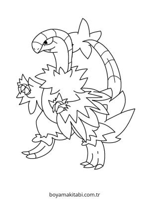 Pokemon boyama sayfası – çizgi film temalı, basit çizim