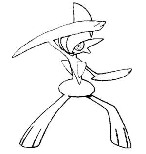 Pokemon boyama sayfası, Pokemon coloring page, Mega Gallade, 