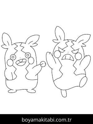 Pokemon boyama sayfası – sevimli karakter, sanatsal çalışma