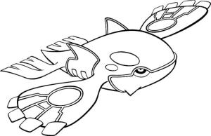 Pokemon boyama sayfası, Pokemon coloring page, Kyogre Pokemon Uçan, 