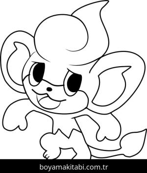 Pokemon boyama sayfası – çizgi film temalı, basit çizim