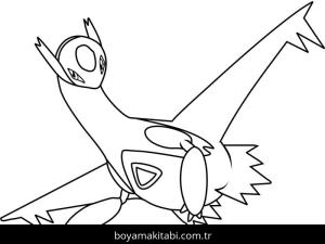 Pokemon boyama sayfası – basit çizim, kolay boyama
