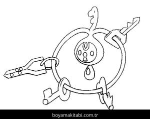 Pokemon boyama sayfası – basit çizim, kolay boyama