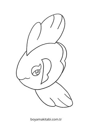 Pokemon boyama sayfası – çizgi film temalı, basit çizim