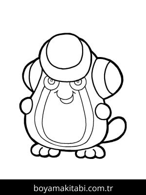 Pokemon boyama sayfası – basit çizim, kolay boyama