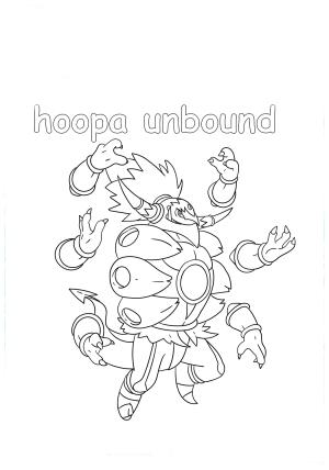 Pokemon boyama sayfası, Pokemon coloring page, Hoopa Unbound, 