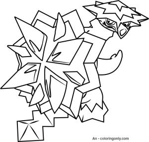 Pokemon boyama sayfası, Pokemon coloring page, Turtonator, 