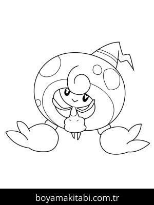 Pokemon boyama sayfası – çizgi film temalı, basit çizim