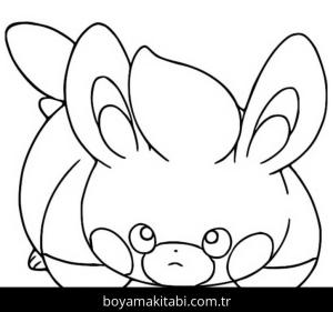 Pokemon boyama sayfası – basit çizim, kolay boyama