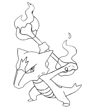 Pokemon boyama sayfası, Pokemon coloring page, Alolan Marowak Pokemon, 