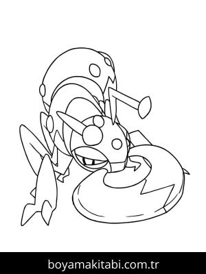 Pokemon boyama sayfası – renkli çizimler, okul öncesi