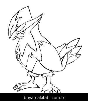 Pokemon boyama sayfası – çizgi film temalı, basit çizim