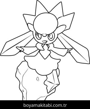 Pokemon boyama sayfası – çizgi film temalı, basit çizim