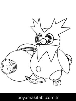 Pokemon boyama sayfası – sevimli karakter, sanatsal çalışma