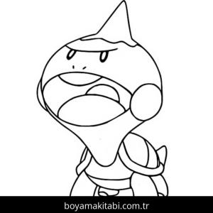Pokemon boyama sayfası – çizgi film temalı, basit çizim