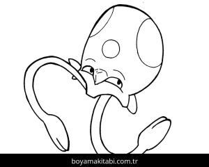 Pokemon boyama sayfası – çizgi film temalı, basit çizim