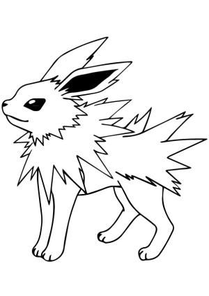 Pokemon boyama sayfası, Pokemon coloring page, Jolteon Pokemon, 