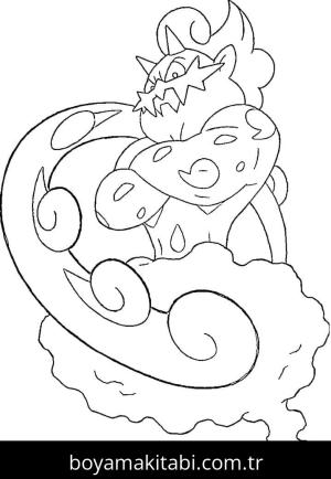 Pokemon boyama sayfası – çizgi film temalı, basit çizim