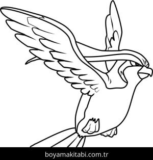 Pokemon boyama sayfası – basit çizim, kolay boyama