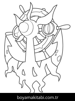 Pokemon boyama sayfası – basit çizim, kolay boyama