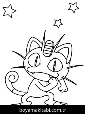 Pokemon boyama sayfası – basit çizim, kolay boyama