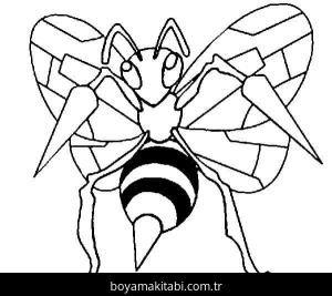 Pokemon boyama sayfası – çizgi film temalı, basit çizim