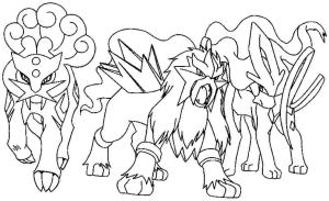 Pokemon boyama sayfası, Pokemon coloring page, Efsanevi Trilogic Pokemon, 