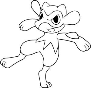 Pokemon boyama sayfası, Pokemon coloring page, Riolu Dövüş, 