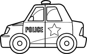 Polis Arabası boyama sayfası,  coloring page, Küçük polis arabası, 