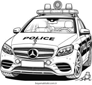 Polis Arabası Boyama