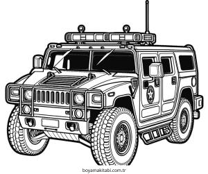 Polis Arabası Boyama