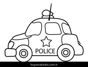 Polis Arabası boyama sayfası – evde etkinlik, ücretsiz yazdır