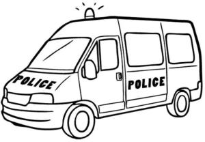 Polis Arabası boyama sayfası,  coloring page, Ceza gözetim makinesi, 