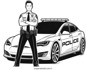 Polis Arabası Boyama