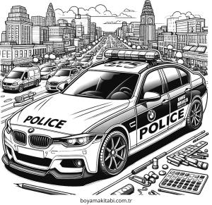 Polis Arabası Boyama