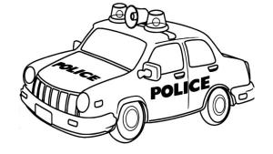 Polis Arabası boyama sayfası,  coloring page, Polis arabası boyama kitabı, 